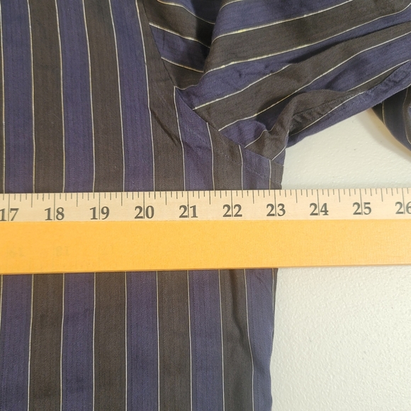 Sean John Mens Shirt Size  16 5   -32/33 Long Sleeve Striped Button Up - Picture 7 of 11